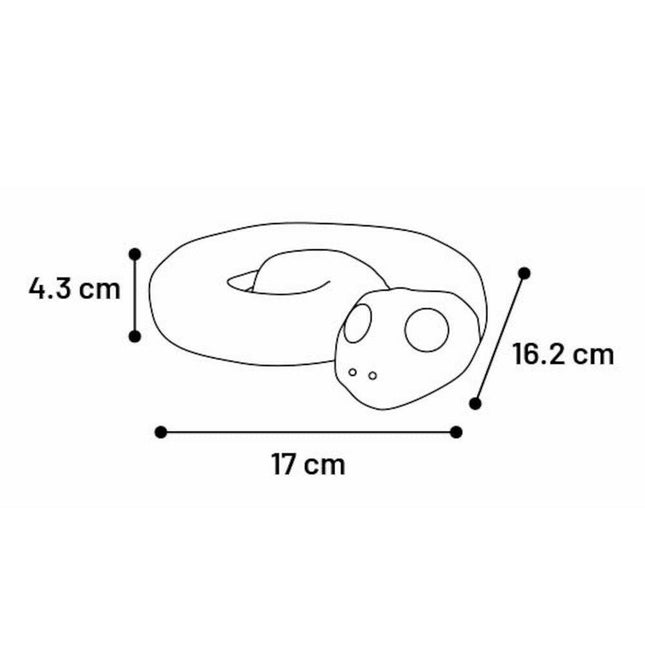 Flamingo Sneaky Snake Dog Toy - twisted rubber snake for dog treats, with a squeaker.