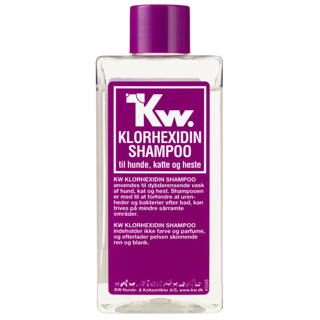 KW Chlorhexidine Shampoo - antibacterial chlorhexidine shampoo for dogs, cats, and horses, concentrate 1:3.