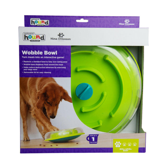 Nina Ottosson Wobble Bowl Level - educational game and slow feeder bowl for dogs, level.