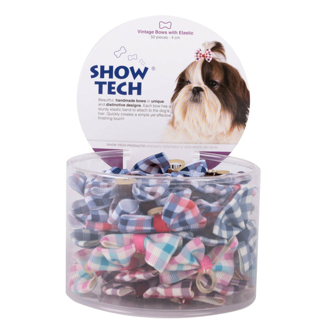 Show Tech Vintage Bows 50 pcs - handmade bows on elastic.
