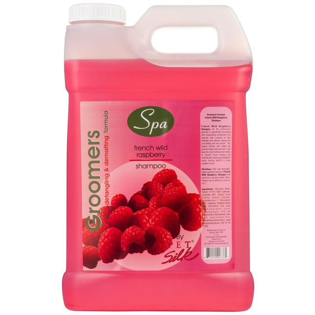 Pet Silk Spa Formula French Wild Raspberry Shampoo - moisturizing shampoo that facilitates detangling fur, with a raspberry scent, concentrate 1:16 - 9.5L.