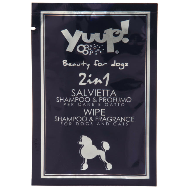 Yuup! Shampoo & Fragrance Wipes - cleaning wipes for dog and cat fur, with added perfume - 1 piece.