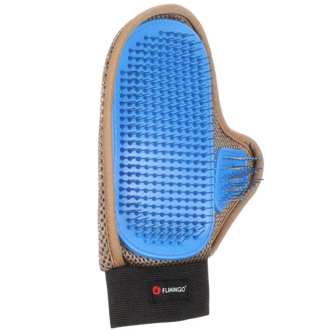 Flamingo Relax Glove - grooming glove for fur, for brushing and massaging.