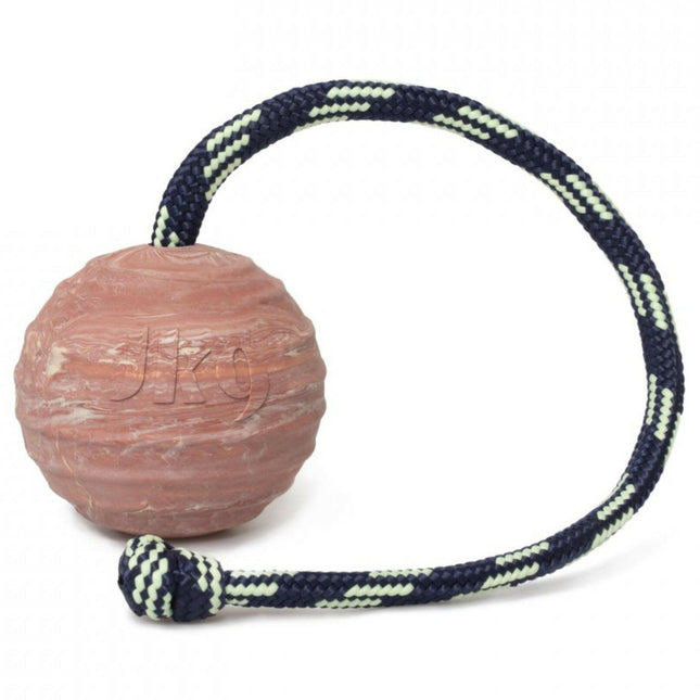 Julius K9 Natural Rubber Ball Line - rubber ball with a rope for dogs.