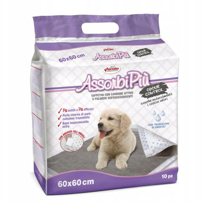Record AssorbiPiu Charcoal Puppy Pads - absorbent pads with activated charcoal - 10 pieces.