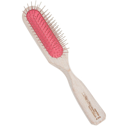 Chris Christensen Brezzy Oblong Brushes - high-quality wooden brush with metal pins - pink.