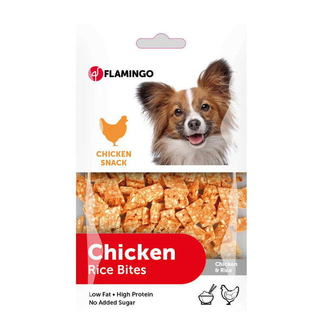 Flamingo Chicken Rice Bites - training treats for dogs, chicken with rice.