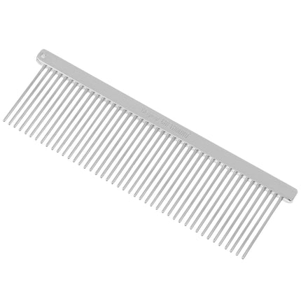 Greyhound Comb 4.5 - professional metal comb with medium tooth spacing.