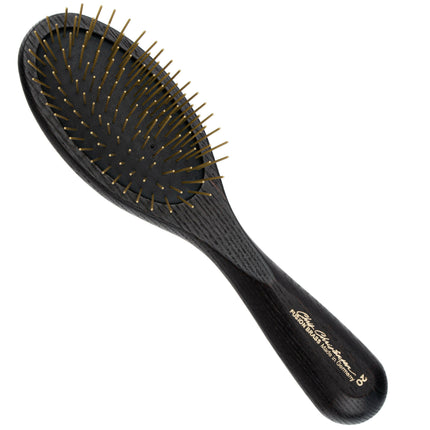 Chris Christensen Fusion Brass Pocket Pin Brush - professional, small, wooden brush with brass pins.