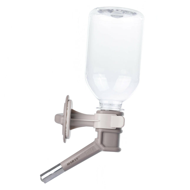 Madan Water Adapter With Bottle For Puppy - automatic water dispenser with bottle, for puppies and small dogs - Gray.