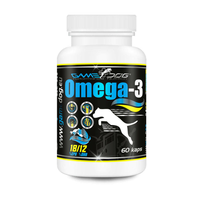 Game Dog Omega - 60 capsules - fish oil capsules for immunity and a beautiful coat for dogs.