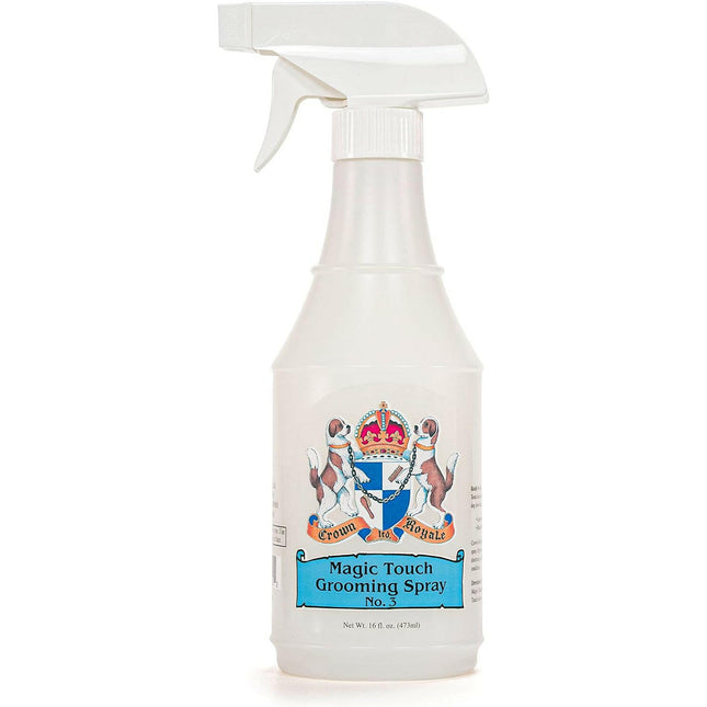 Crown Royale Magic Touch Formula 3 RTU - anti-static and shine spray for thick and abundant dog fur.