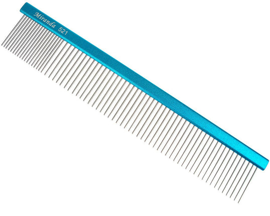 Miranda 521 - sturdy metal comb with a mixed tooth spacing of 80/20.