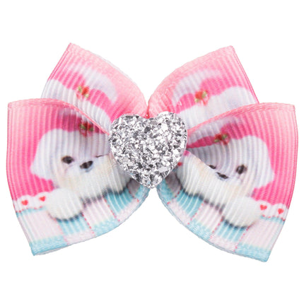 Blovi Bow Glamour bow for Maltese with a heart.