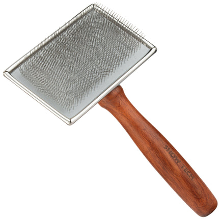 Show Tech Slicker Brush Rosewood L - poodle brush made of rosewood.