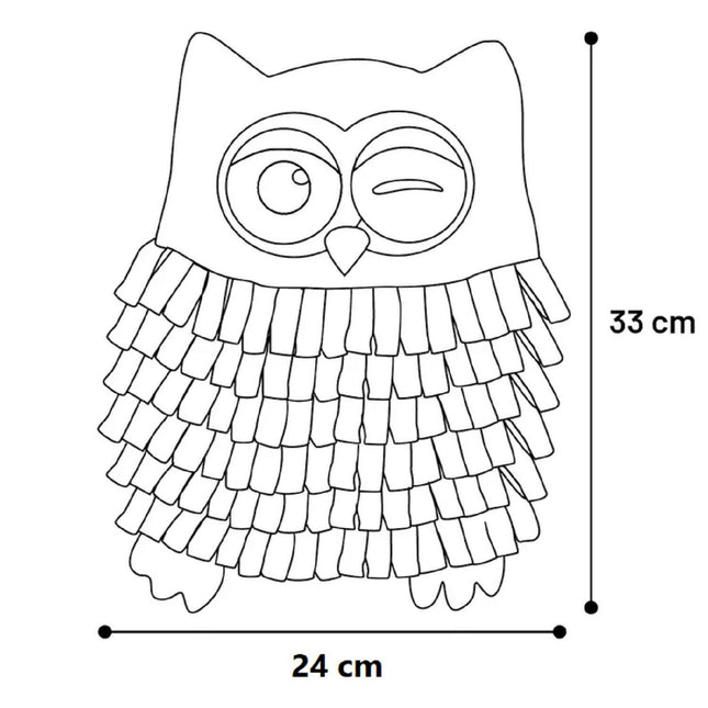 Flamingo Plinkie Owl (33cm) - scent toy for dogs and cats, owl.
