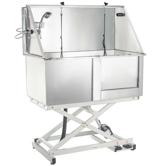 Stainless Steel Blovi with Electric Lift, Right Side Entry.