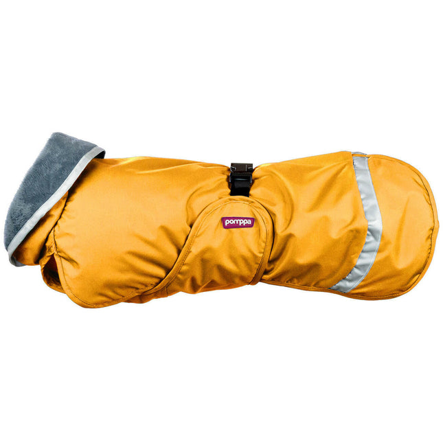 Light Pomppa Curry - waterproof dog jacket with warm lining, honey color.