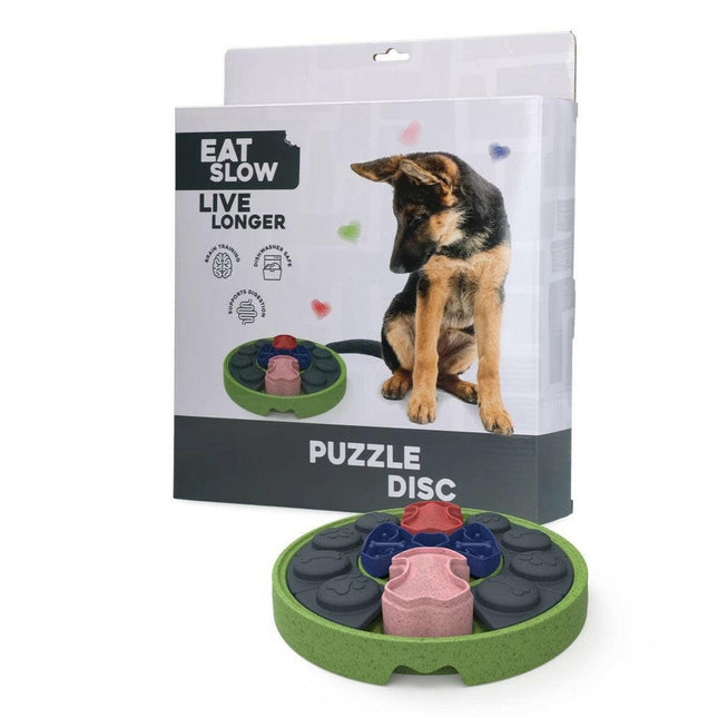 Eat Slow Live Longer Puzzle Disc - intelligence toy for dogs, disc.