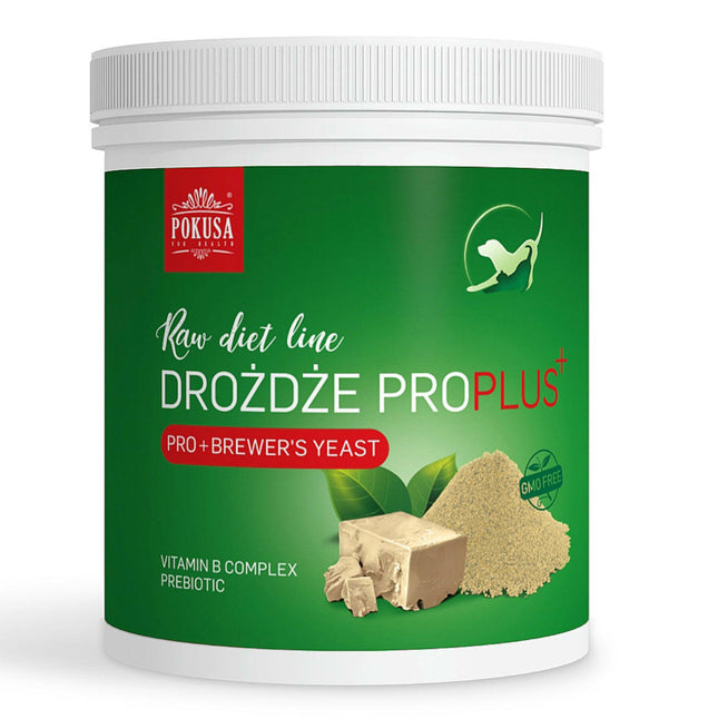 Pokusa Raw Diet Brewer's Yeast Pro Plus - brewer's yeast for dogs and cats enriched with prebiotics, strengthens immunity and digestive system..