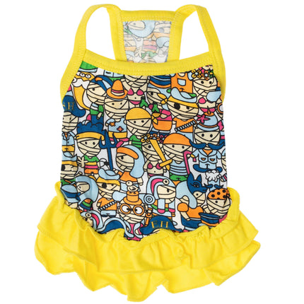 Summer dress for dogs, yellow.