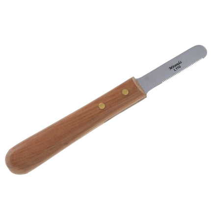 Miranda Stripping Knife - classic trimmer with fine tooth spacing, left-handed.