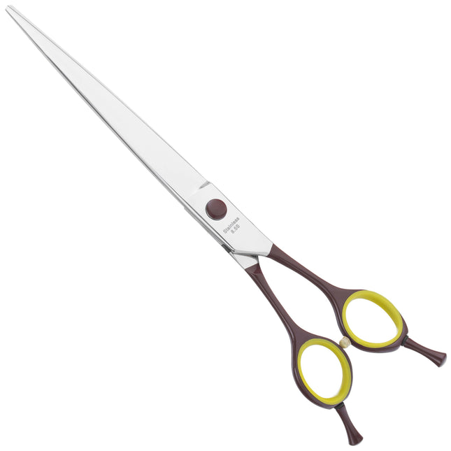 Geib Avanti Comfort Plus EH Scissors - professional scissors with a curved handle and micro-serration - Straight.