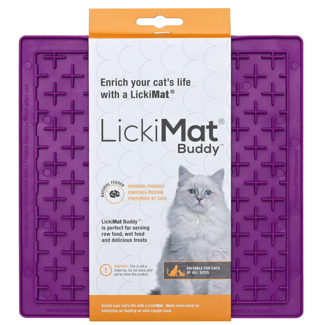 LickiMat Classic Buddy Cat - licking mat for cats.