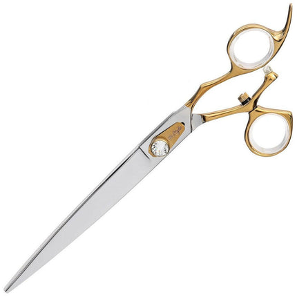 Groom Professional Mi - Style Hitachi Scissors - professional, sharp straight scissors with a rotating thumb, Japanese steel.