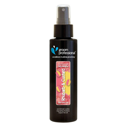 Groom Professional Rhubarb & Custard Cologne - perfumed water for dogs with the scent of creamy rhubarb pie.