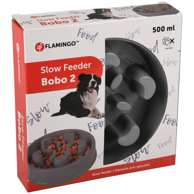 Flamingo Slow Feeder Bobo - Slow Feeding Bowl.