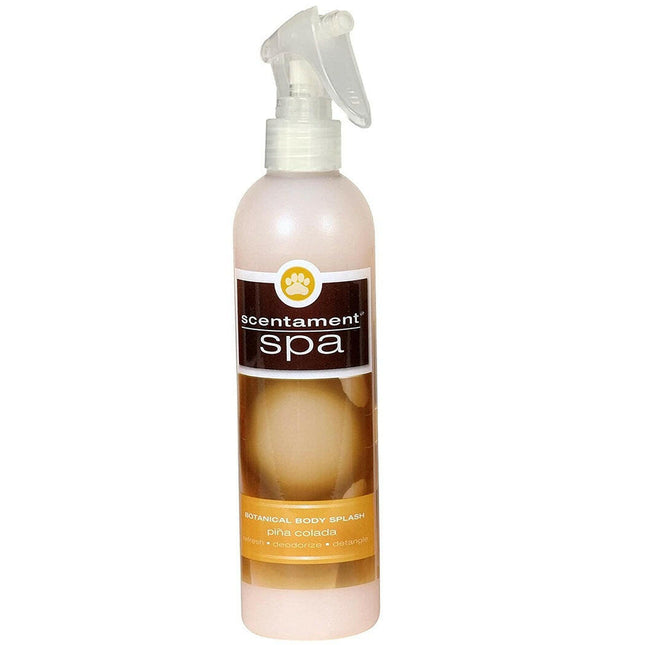 Best Shot Scentament Spa Pina Colada Spray - anti-static scented conditioner that makes it easier to detangle fur, with a sweet scent of exotic fruits..