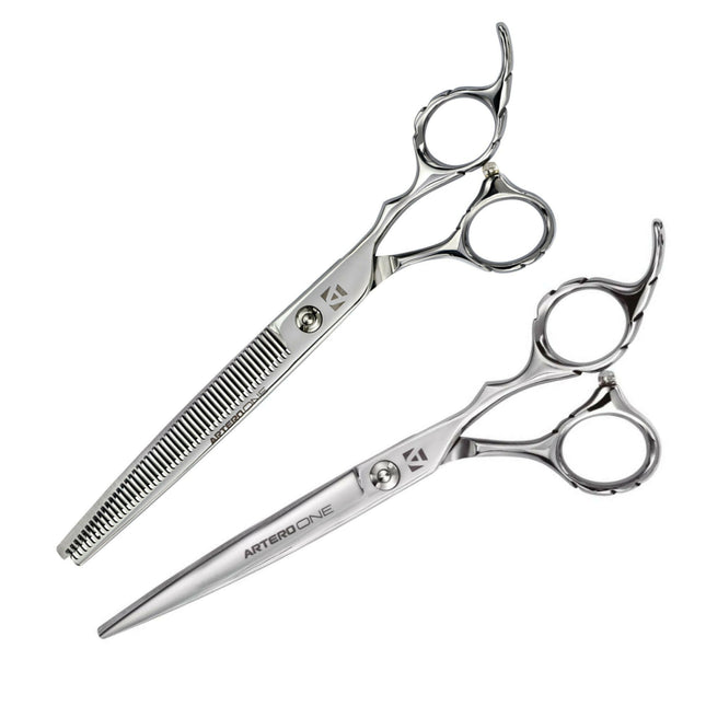 Artero One 7 - professional scissors set + thinning shears with 50 teeth.