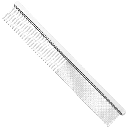 KW Smart Double Comb Small - small metal comb with mixed tooth spacing.