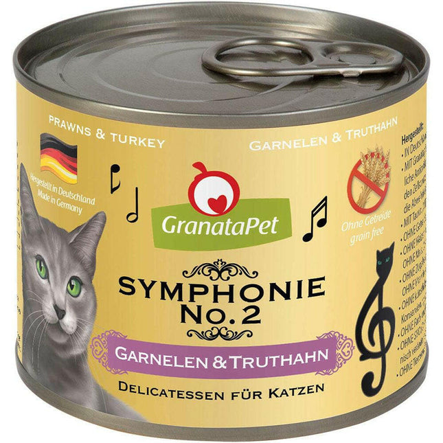 GranataPet Symphonie - high-meat cat food, shrimp and turkey.