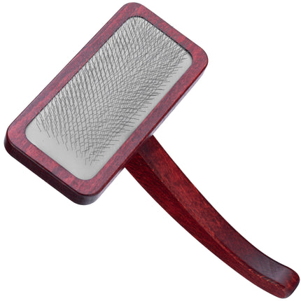 Maxi - Pin Slicker Brush - sturdy poodle brush with a comfortable handle, made of beech wood.