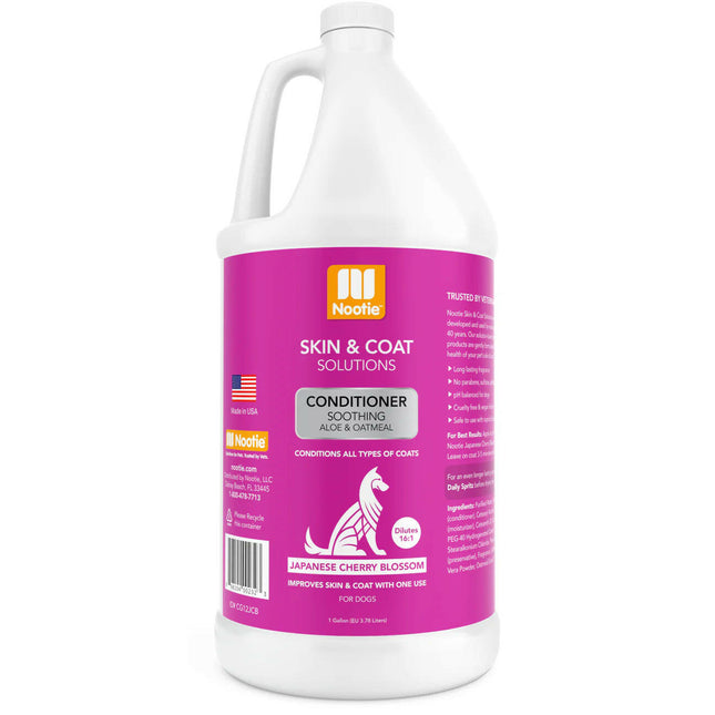 Nootie Japanese Cherry Blossom Conditioner - moisturizing coat conditioner with aloe and oatmeal flakes, scented with cherry blossom, concentrate 1.