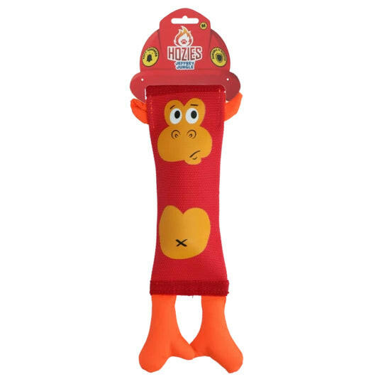 Holland Hozies Jefrey Jungle - dog toy made from a fire hose, monkey with a squeaker.