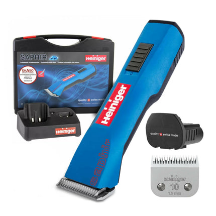 Heiniger Saphir - professional cordless grooming clipper with blade - rechargeable battery.