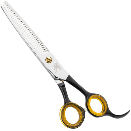 P&W The BlackSmith Double Thinning Scissors - highest quality, professional double-sided thinning shears, 30 teeth.