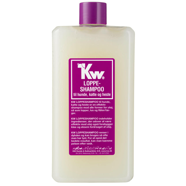 KW Flea Shampoo - insect repellent shampoo for dogs, cats, and horses, with chlorhexidine.