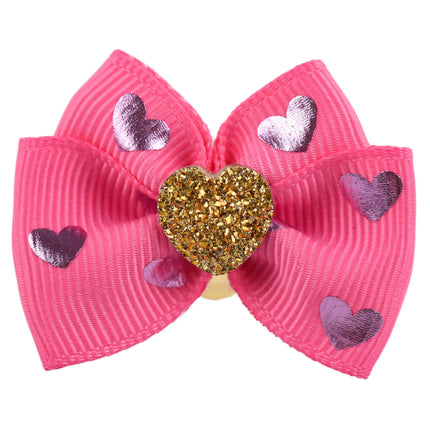 Blovi Bow Glamour Colorful Bow with Golden Heart.