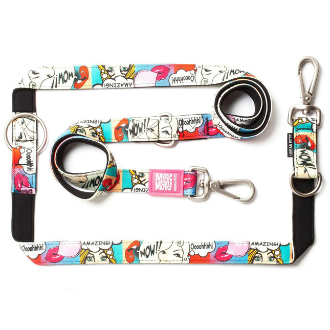 Max & Molly Multi-Leash Missy Pop - Adjustable Dog Leash, Interesting Pattern, 200cm.