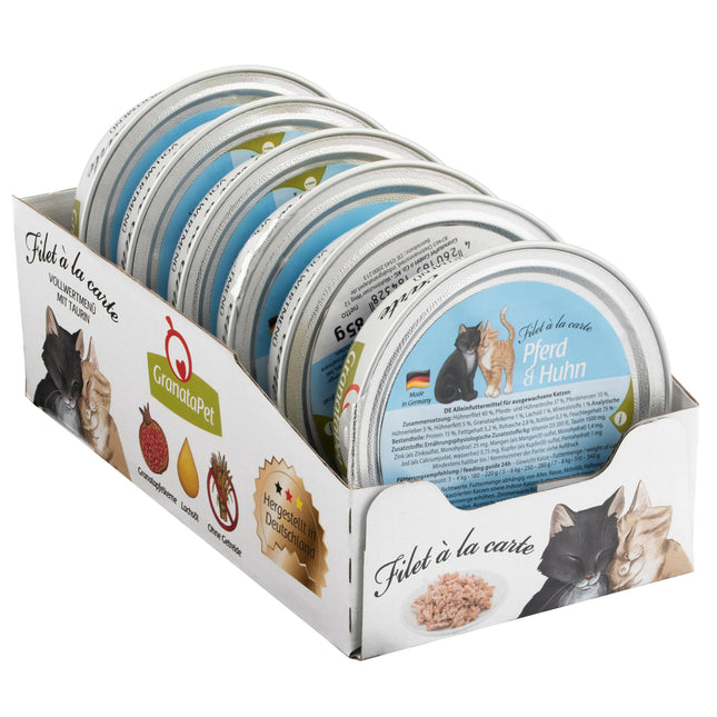 GranataPet Filet à la carte Horse & Chicken - wet food for cats, fillets in their own sauce, horse meat and chicken.