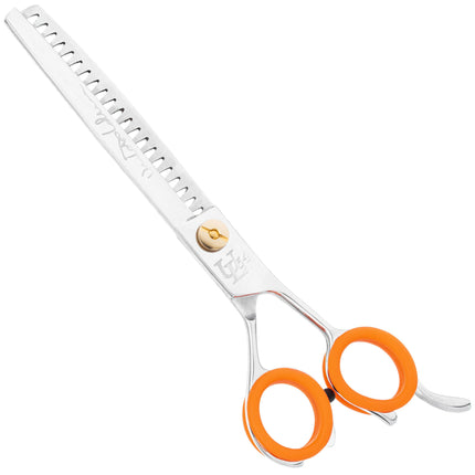 P&W Umberto Lehmann Chunker - professional single-sided thinning shears with 21 teeth.