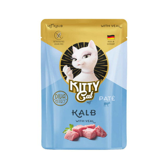 Kitty Cat Veal Pâté - grain-free wet food, pâté for cats, with veal.