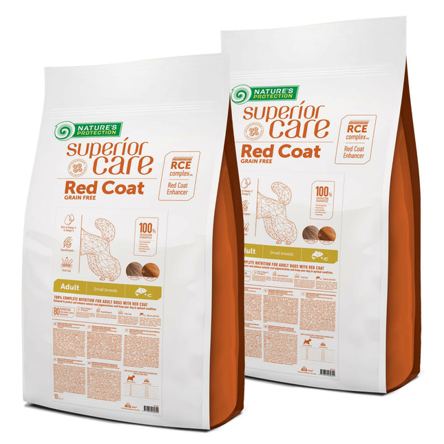 Nature’s Protection Superior Care Red Coat Adult Small Breeds Salmon - food for red small breed dogs, with salmon and krill.
