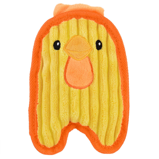 Outward Hound Durablez Chicky - squeaky toy for dogs, unstuffed, yellow chick.