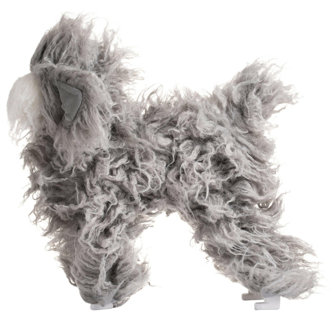 Mr. Jiang Teddy Full Body Hair - interchangeable fur for the Teddy grooming mannequin, gray with a white face.
