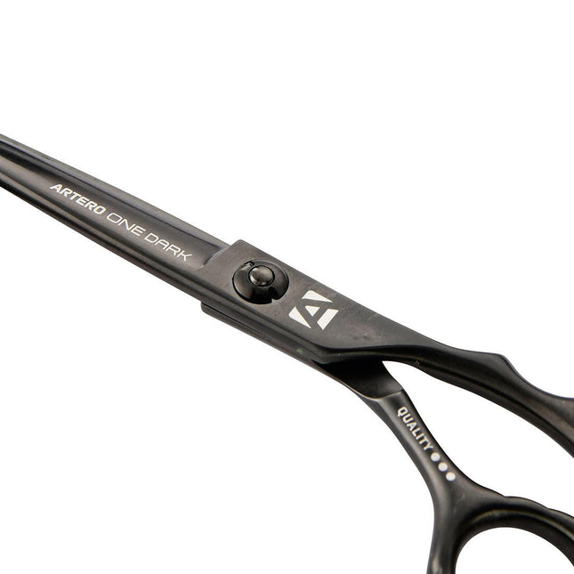 Artero One Dark Scissors - professional, ergonomic scissors made of Japanese steel, black.